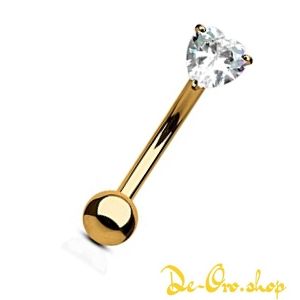 piercing de oro con diamante