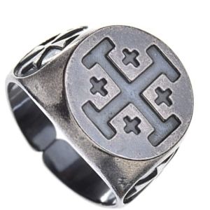 anillo episcopal de pata con cruz