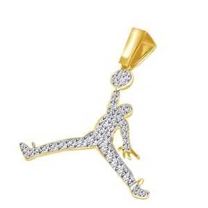 colgante Michael Jordan de oro y diamantes