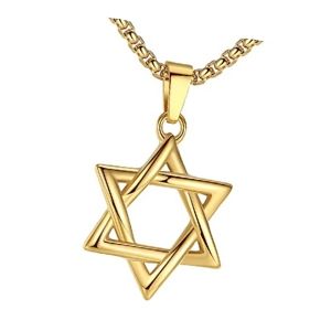 colgante judío estrella de David de oro