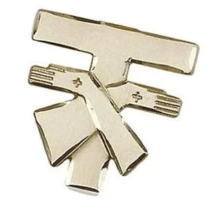 cruz franciscana de oro