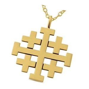 cruz de jerusalen de oro