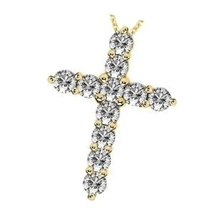 cruz de oro y diamantes