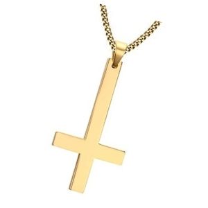 cruz invertida de oro