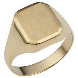 anillo para hombre, de oro de 14 k, con sello