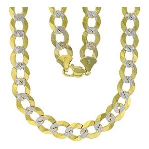 cadena de eslabones cubanos de miami para hombre y mujer, de oro amarillo macizo de 14 k con diamantes