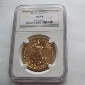 moneda aguila de oro americana de 50 dolares, año 2013