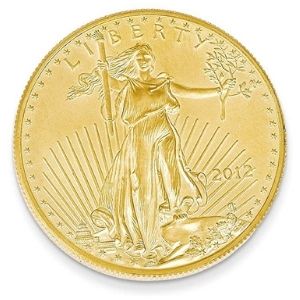moneda americana aguila de oro amarillo macizo de 22 k, año 2012