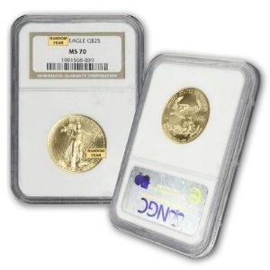 moneda aguila de oro americana, de 25 dolares, año 1986