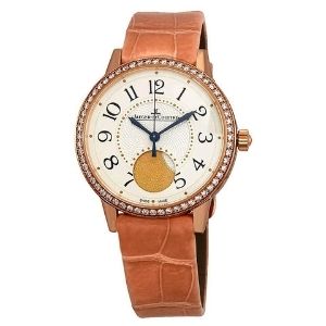 reloj automatico jaeger lecoultre rendez-vous q3572420, para mujer, de oro rosa con correa de piel