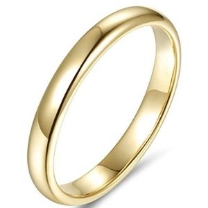 anillo de matrimonio, de oro amarillo de 14 k