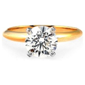 anillo de compromiso, de oro amarillo de 18k, con diamante de laboratorio
