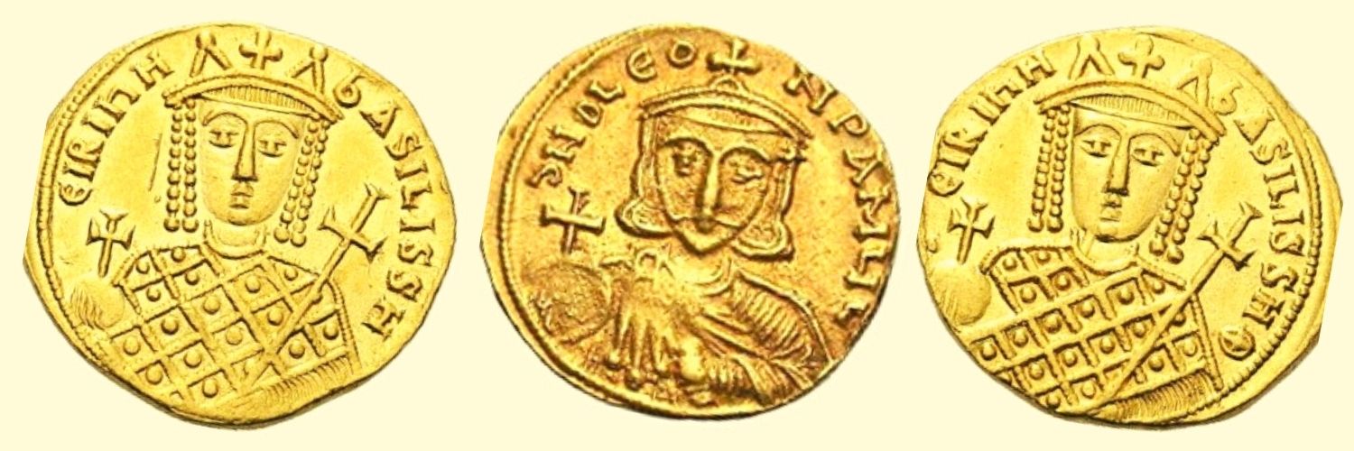 historia de las monedas bizantinas de oro