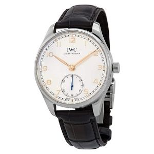 reloj IWC Portugieser automatic IW358303, de oro rosa de 18 k y acero inoxidable, con correa de piel, para hombre