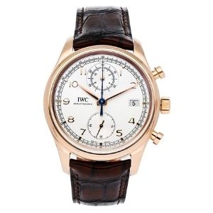 reloj IWC portugieser chronograph classic IW390402, de oro rosa de 18 k con correa de piel, para hombre