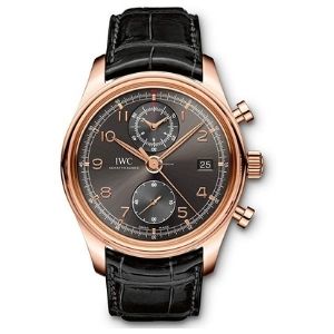 reloj IWC portugieser chronograph classic IW390405, de oro rosa de 18 k con correa de piel, para hombre