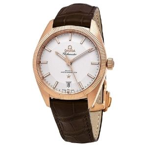 reloj Omega Globemaster co-axial master chronometer 13053392102001, de oro rosa de 18 k con correa de piel, para hombre