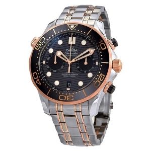 reloj Omega Seamaster 300 M 210.20.44.51.01.001, de oro rosa de 18 k y acero inoxidable, para hombre