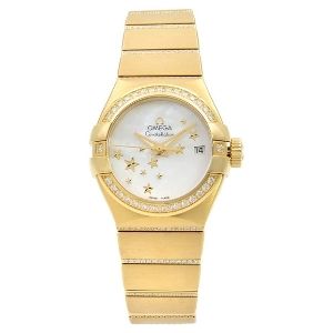 reloj Omega Constellation 123.55.27.20.05.002, de oro amarillo de 18 k con diamantes, para mujer