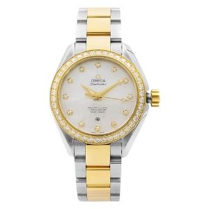 reloj Omega Seamaster 231.25.34.20.55.006, de oro amarillo de 18 k con diamantes, para mujer