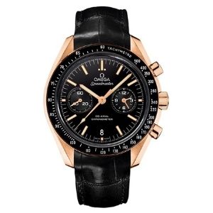 reloj omega speedmaster moonwatch chronograph 311.63.44.51.01.001, de oro rosa de 18 k con correa de piel, para hombre