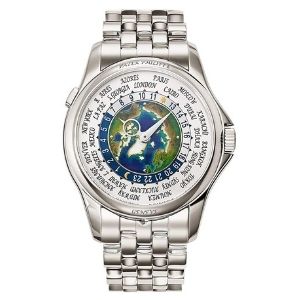 reloj patek philippe world time 5131/1P-001, de oro blanco de 18 k y platino, para hombre
