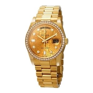 reloj rolex day-date automatic champagne jubilee 36mm 118348CJDP, de oro amarillo de 18 k, para hombre