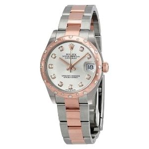 reloj rolex datejust 31 automatic 31mm 278341SDO, de oro rosa de 18 k y acero inoxidable, con diamantes, para mujer