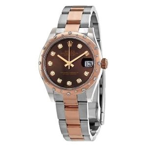 reloj rolex datejust 31 automatic 31mm 278341CHDO, de oro rosa de 18 k y acero inoxidable, con diamantes, para mujer