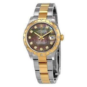 reloj rolex datejust 31 automatic 31mm 278341SDO, de oro amarillo de 18 k y acero inoxidable, con diamantes, para mujer