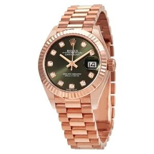 reloj rolex lady-datejust automatic 28mm 279175GNDP de oro rosa de 18 k, con diamantes, para mujer