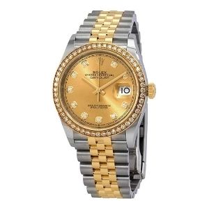 reloj rolex datejust 36 automatic 36mm 126283CDJ, oyster perpetual, de acero inoxidable y oro amarillo de 18 k, con diamantes, para hombre y mujer, unisex