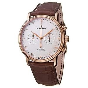 reloj Blancpain villeret chronograph automatic 40mm 4082-3642-55, de oro rosa de 18 k con correa de piel, para hombre