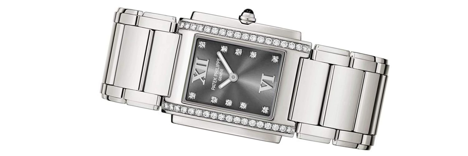reloj patek philippe 4910 / 10A-010 de oro blanco de 18 k con diamantes para mujer