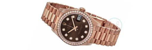 reloj rolex datejust 278285CHDP de oro rosa de 18 k con diamantes, para mujer