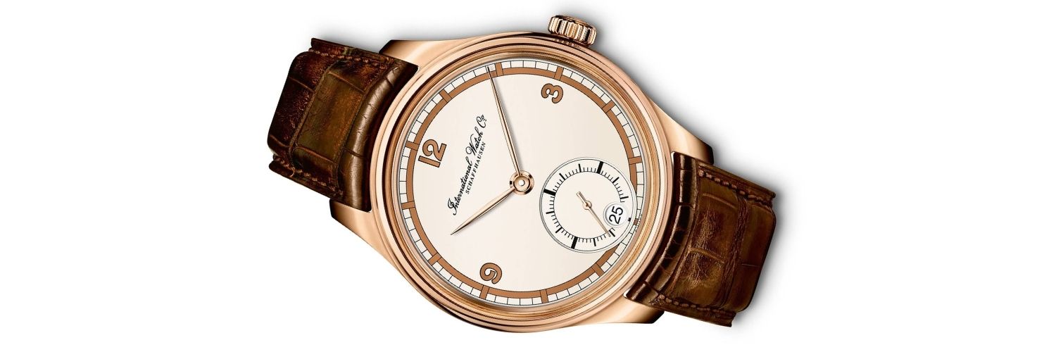 Reloj IWC Portugieser Hand-Wound Eight Days Edition 75th anniversary de oro rosa de 18k con correa de piel para hombre