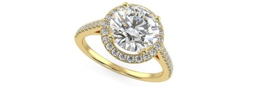 anillos de compromiso de oro con diamantes para mujer