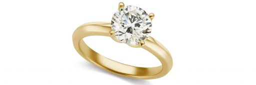 anillos de compromiso de oro amarillo para mujer