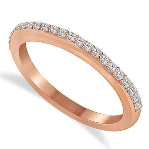 Churumbela de boda, de oro rosa de 14k con diamantes
