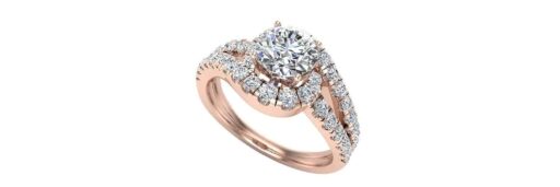 anillos de compromiso de oro rosa