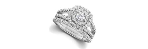 anillos de matrimonio de oro con diamantes